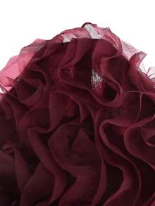 SHEIN 度假季節 4-7 歲女孩 扶桑花海灘夏季時尚掛脖上衣 & 短褲 2 件套 - 玫紅色 - 查看 7