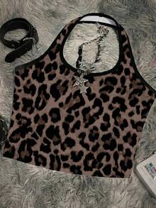 Attitoon Women's Casual Fitted Halter Neck Tank Top Suitable For Summer - Multicolor - View 3