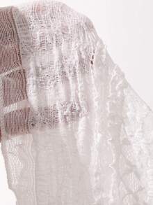 DAZY Spring/Summer Women's Elegant Lace Solid Color Mid-Length Dress Sundress - White - View 7