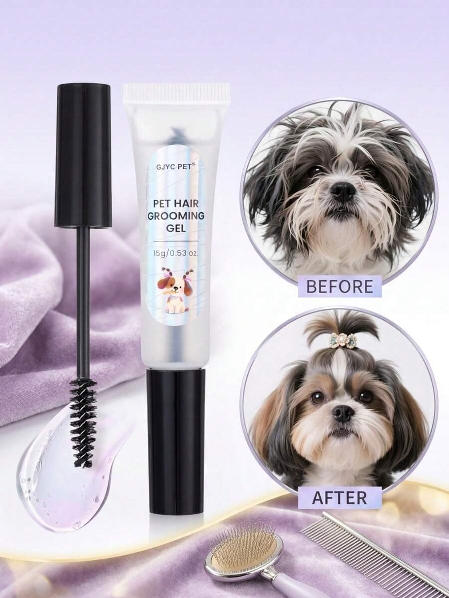 PETSIN 宠物面部造型啫喱 – 抚平毛结、飞翘毛发和泪痕,适用于小型长毛犬猫 | 无酒精配方,不粘腻,温和配方,适合每日使用,0.53盎司 - 查看 1