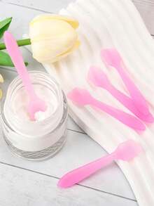 5/50/100Pcs Cosmetic Spatula, Makeup Spatula For Cream, Lotion & Skincare - Multi-Purpose Mini Applicator For Mixing Creams, Scooping From Jars & Scraping Containers - Multicolor - View 2