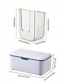 1 Wet Wipe Storage Box, Wall Mounted Tissue Holder, Tissue Box, Suitable For Living Room, Kitchen, Bathroom - Multicolor - View 3