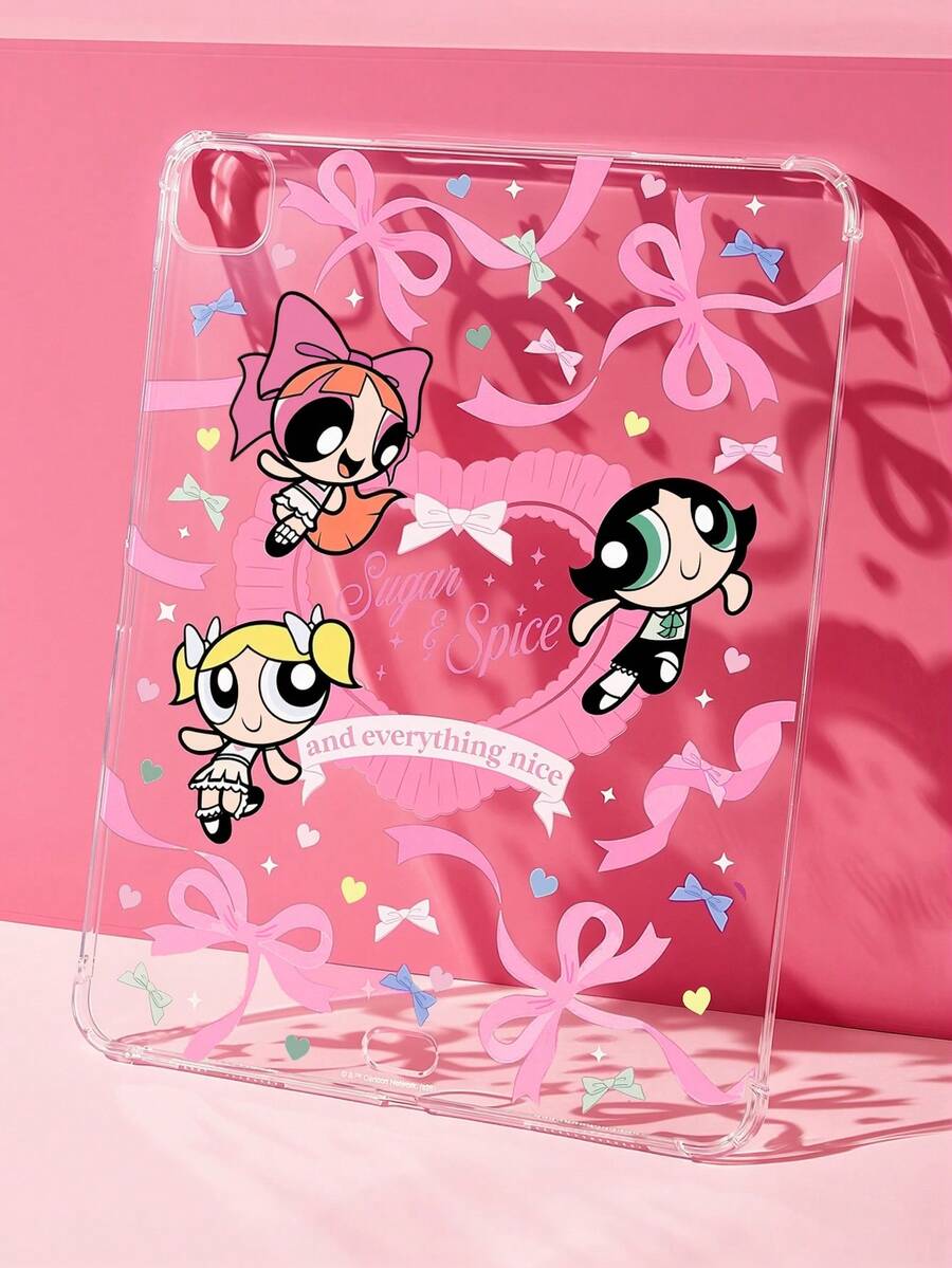 THE POWERPUFF GIRLS X SHEIN Cartoon Pattern Anti-Drop Protective Flat Protective Case - Multicolor - View 1