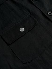 PAVTROS Men's Collegiate Style Printed Short Sleeve Shirt - Black - View 7