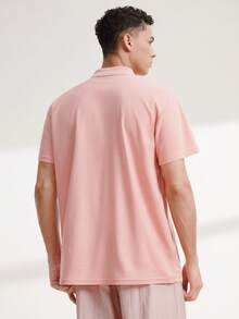 Driftmere 2026夏季男士男友風 Polo 衫－快乾絲般領口｜尺寸範圍 (XS-XXL)｜超輕量透氣，適合高爾夫/戶外/商務/休閒場合運動健身房鍛鍊 - 粉色 - 查看 3