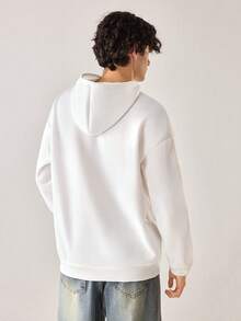 Strevion TOM & JERRY Felpa con cappuccio minimalista e versatile da uomo, con stampa Element di Tom & The Chase, adatta per autunno/inverno - Bianco - Visualizzare 2