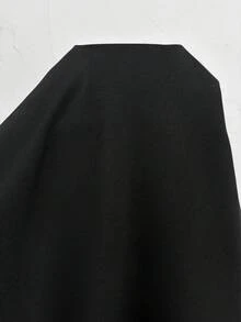 Solflare Plus Size Women's Solid Color Pleated Casual Vacation Sleeveless Dress Formal Vacation Black Summer - Black - View 8
