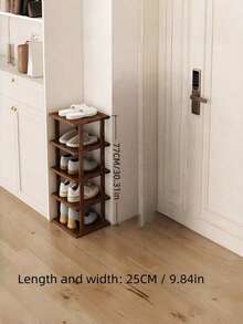 2/5/7/9 Layers Multi Tier Space Saving Easy Assembly Sturdy Natural Color Classic Shoe Rack For Dorm Hallway Kitchen Living Room Entryway Corner Square Storage Organizer Home Furniture - Multicolor - View 11