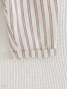 Cozy Pixies Baby Boy Colorful Striped Elastic Waist Long Pants Versatile Comfortable - Khaki - View 4