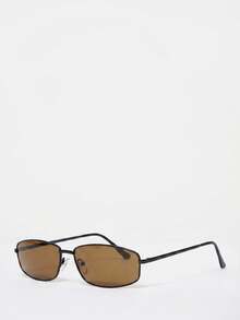 MUSERA Square Dark Tinted Glasses Spring Summer Beach Swim Festival Vacation Cute Daily - Black frame tea color - View 8