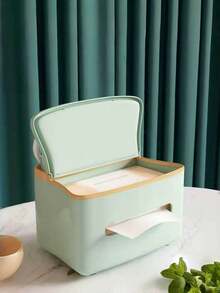 1pc Luxury And Sophisticated Style Paper Towel Box For A Deluxe Living Room, Home Living Room Table, Coffee Table, Bedroom, Cream Style Remote Control Small Item Multi-Purpose Storage Paper Towel Box Can Be Used As A Stand - Multicolor - View 6