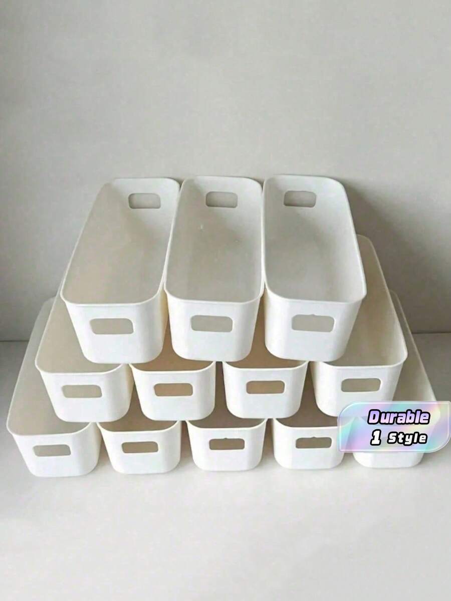 Durable Stackable Plastic Storage Box With Handle | Space Saving Drawer Style Storage Box Suitable For Homes, Offices, And Wardrobes - Can Be Used To Store Books, Decorations, Etc., Modern Design - Multicolor - View 1
