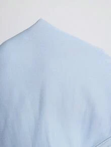 Rina Fox Women's Solid Color Halter Backless Sleeveless Fitted Ruched Fashionable Blouse Vacation Baby Blue Summer Sexy Chic Club Night - Blue - View 6