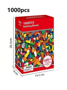 MINKOJA Bulk Small Loose Building Blocks 300-1500PCS, DIY Compatible Bricks, Educational Birthday Gift - Multicolor - View 2