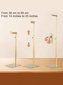 1/2pcs Stainless Steel Handbag Display Rack, Titanium Mirror Finish Adjustable Height Jewelry Storage Rack, Multi-Functional Hanging Rack Suitable For Bags, Jewelry, Hats, Ideal For Home And Boutique Display. - Gold - View 9