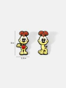 GARFIELD | SHEIN A Set Of New Creative Cartoon Animal Pattern Brooches, IP Joint Design, Cute Personalized, Simple And Generous, Can Also Be Used As Accessories, Suitable For Various Parties, Concerts, Festivals, Exquisite Gifts - Multicolor - View 8
