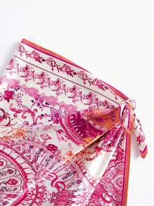MOTF PREMIUM EXQUISITE ELEGANT ALL-OVER PRINT VACATION MULTI-FUNCTIONAL SWIMWEAR COVER-UP SCARF SKIRT - Multicolor - View 3
