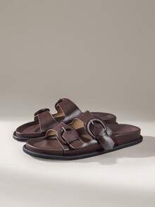 Solecia Zapatos de mujer Moda femenina Marrón moca Comodidad Sandalias planas Boken de playa Sandalias planas de mujer - Marrón Mocha - Ver 7