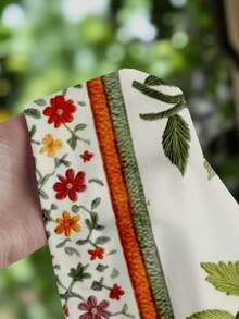 EMERY ROSE 大尺碼仿刺繡花卉印花圖案無袖背心洋裝 度假舒適休閒洋裝 - 彩色 - 查看 3