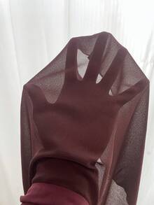 Easowa Vestido corto de mujer con cuello redondo, volantes multicapa, línea A, de gasa transparente y fluido, sin mangas, estilo casual relajado y elegante, estilo Old Money, para ir al trabajo y vacaciones, primavera y verano - Marrón Chocolate - Ver 9