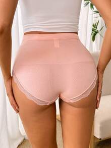 SHEIN 3 Pcs/Pack Maternity Solid Color High-Waist Panties Seamless - Multicolor - View 2