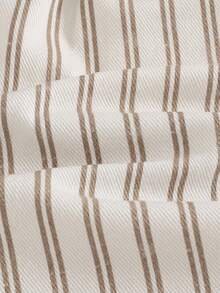 Cozy Pixies Baby Boy Colorful Striped Elastic Waist Long Pants Versatile Comfortable - Khaki - View 5
