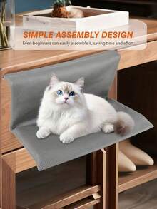 1PC Cat Bedside Hammock Hanging Cat Bed For Railings Under Chair Sofa Window Non Slip Breathable Washable Removable Cover Plush Warm Pet Sleeping Bed For Small Dogs Cats All Seasons Use - Cooling Mesh Fabric - View 5