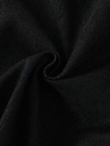青少年男孩深色系圖案印花舒適運動短褲 - 黑色 - 查看 5