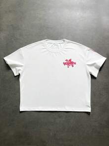 PAVTROS Men's Young Street Casual Vacation Sports Floral T-Shirt - White - View 2