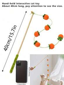 Fruit Laden Tomato Cat Toy, Felt Bell, Persimmon Cat Toy, Pet Toy - Multicolor - View 3