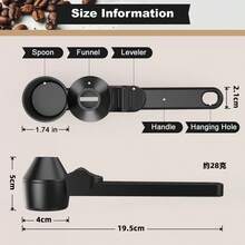 2 Pcs Scoop With Funnel,Funnel Scoop,Protein Scoo P Funnel,Scoo P Funnel For Powder Sliding Bottom Measuring Spoon For Ground Coffee, Protein Powder, Tea, Water Bottles - Black - View 6