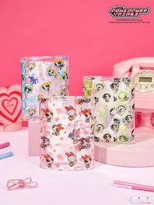 THE POWERPUFF GIRLS X POKOJA LAND 1個 X Joivida 透明便攜式雙扣文件夾，3款可選，可用作相簿存放照片，也可用於存放金錢、文具、筆記本、貼紙簿，適合辦公室、學校，是個有趣的禮物 - A7 - 查看 2