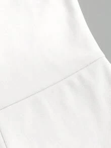 Sweetra 春夏三穿法不對稱肩掛脖式修身連身短褲，休閒百搭居家服 - 白色 - 查看 8