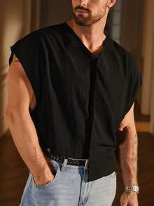 SIGLOCORE Men's  Casual Versatile Daily Outing Top - Black - View 5