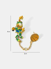 GARFIELD | SHEIN New Creative Cartoon Animal Pattern Printed Keychain 1PC, IP Joint Design, Cute Personalized, Simple And Generous, Can Also Be Used As Accessories, Suitable For Various Parties, Concerts, Festivals, Exquisite Gifts - Gold - View 6