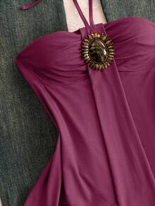 Women Plus Size Sports Dresses - Fuchsia Pink - View 10