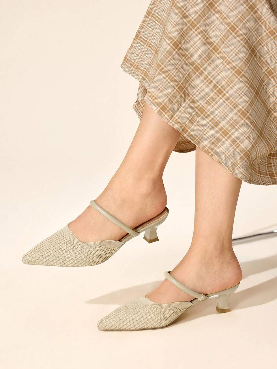 CUCCOO BASICS Women's Pointed Toe Fashion Daily Commute High Heel Mules