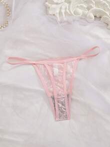 SHEIN 5pcs/Set Sexy Lace Women's Thong Comfortable Panties - Multicolor - View 5