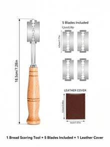 Stainless Steel Curved Bread Cutter And Dough Divider Tool 7-Piece Set - Multicolor - View 10