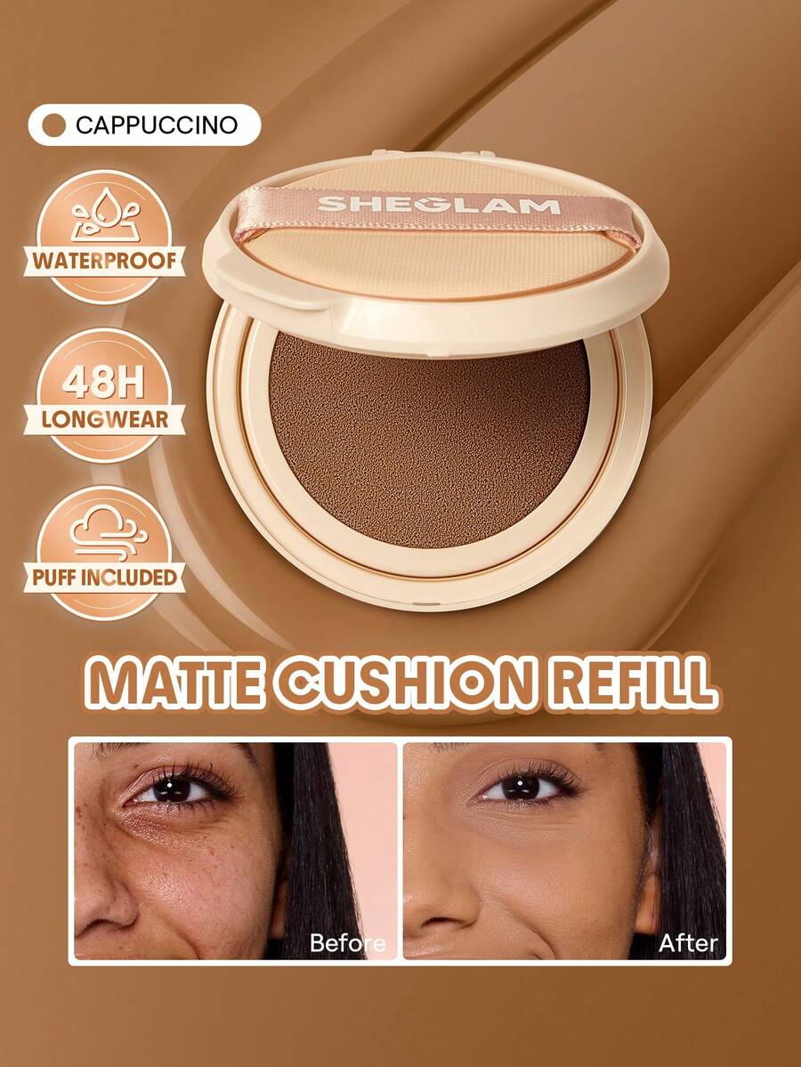 SHEGLAM Lock & Go Long-Lasting Cushion Foundation (Refill)-Cappuccino - Cappuccino - View 1