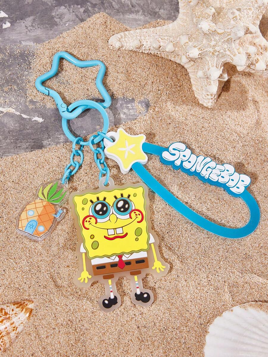 SpongeBob SquarePants | SHEIN Decorative Keychain, Bag Hanger - Multicolor - View 1