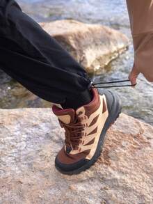 WanderVale Damen Einfarbige Hose mit Knopfleiste vorne, Taschen, Buchstabenprint, einfach, lässig, Outdoor, Sport - Schwarz - Übersicht 3