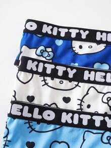HELLO KITTY AND FRIENDS | SHEIN 女款可愛圖案字母印花丁字褲 | - 藍色 - 查看 4
