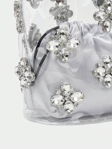 SHECARRY Transparent Flower Vegetable Basket Bucket Bag, Jelly Bag - Clear - View 6