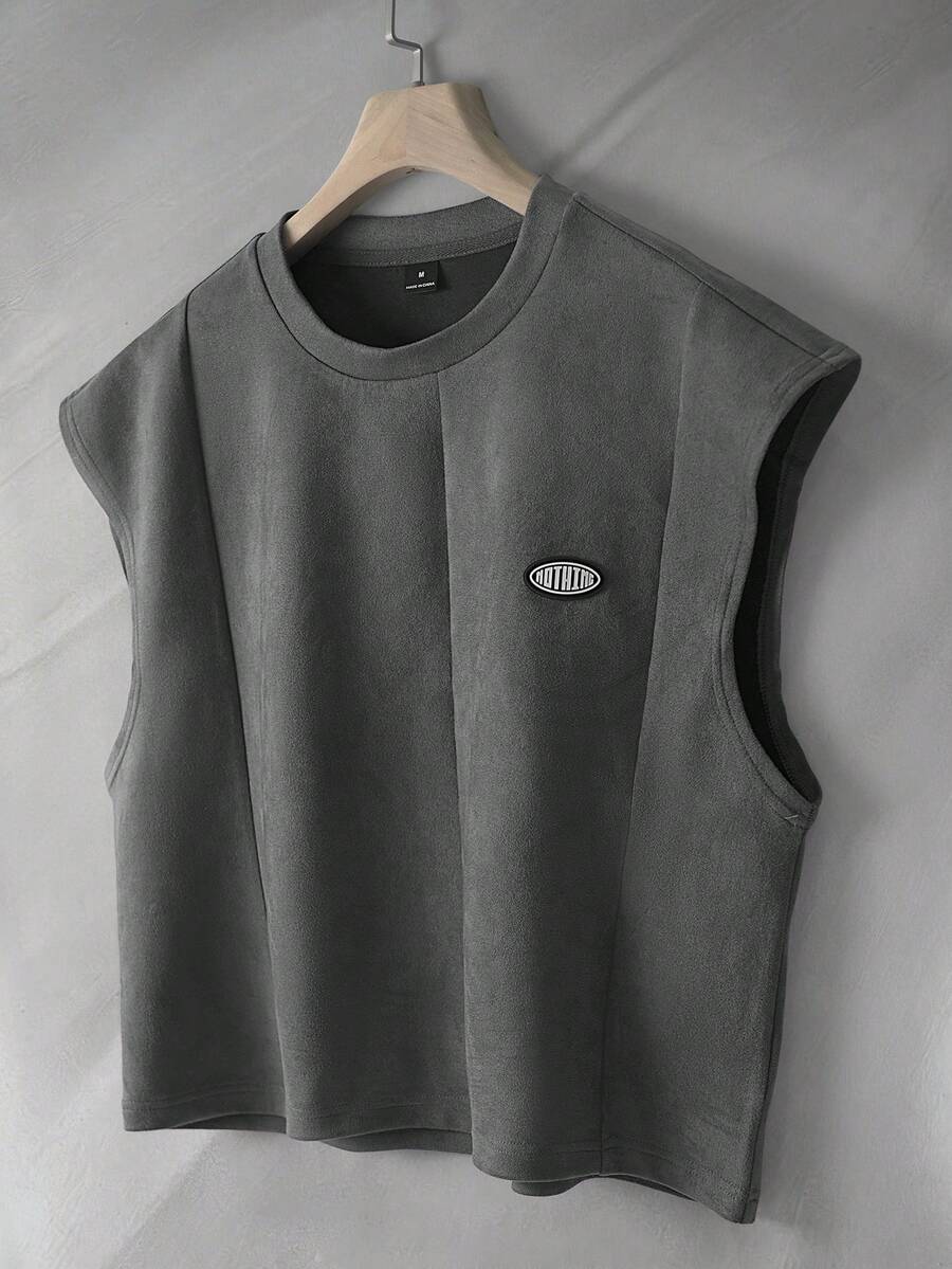 STYNVO Men's Fashionable Sleeveless Tank Top For Summer - Grey - View 1