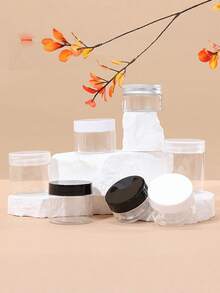 6pcs Plastic Wide-Mouth Bottles Sub-Packaging Storage Cans Manicure Accessories Transparent High-Quality Bottles Handmade Accessories Storage Classification Tools Studio Must-Have 200ml 250ml - Multicolor - View 5