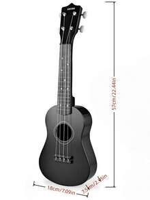 1PC Entry Level Four String Wooden Standard Soprano Ukulele Ideal As A Family Birthday Gift For Music Lovers Preferred Gift - Multicolor - View 3