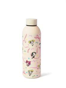 THE POWERPUFF GIRLS X SHEIN 500ml /16 Oz 真空隔熱不鏽鋼杯，1個防漏蓋，適用於熱飲/冷飲，適用於大多數杯架 - 米色 - 查看 6
