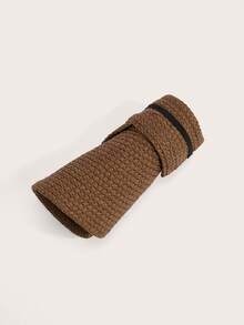 Enchnt 1 pieza Sombrero visera de paja de rafia, color té - Marrón - Ver 7