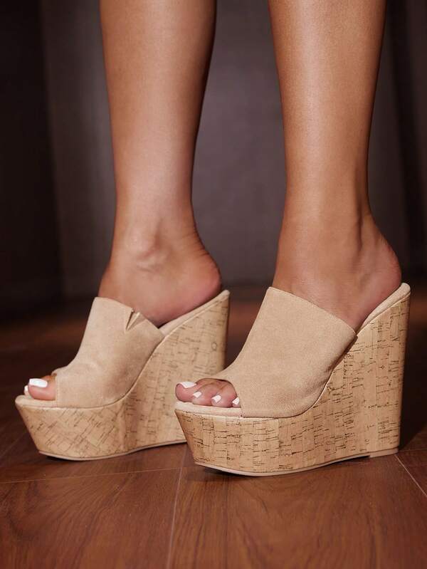 Glitzique Sandalias de cuña con plataforma, estilo vintage trenzado, cuña de plataforma, estampado de espiga de madera y correas elásticas, sandalias casuales de mujer con correa trasera y correa elástica, estilo de vacaciones de primavera y verano en la playa, tacones altos bohemios y sexys para discoteca, esencial de viaje